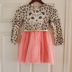 COPY - Sparkly Leopard Print Girls Dress with Gold Belt size 6X